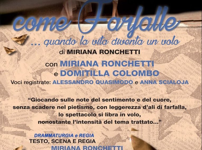 Spettacolo “Come Farfalle ” 13 Ottobre